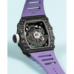 RM035-02 Rafael Nadal NTPT Carbon Skeleton Dial Purple Rubber Strap KUF NH06