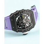 RM035-02 Rafael Nadal NTPT Carbon Skeleton Dial Purple Rubber Strap KUF NH06