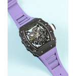 RM035-02 Rafael Nadal NTPT Carbon Skeleton Dial Purple Rubber Strap KUF NH06