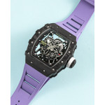 RM035-02 Rafael Nadal NTPT Carbon Skeleton Dial Purple Rubber Strap KUF NH06