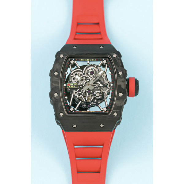 RM035-02 Rafael Nadal NTPT Carbon Skeleton Dial Red Rubber Strap KUF NH06