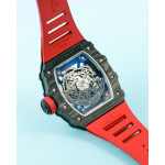 RM035-02 Rafael Nadal NTPT Carbon Skeleton Dial Red Rubber Strap KUF NH06