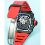 RM035-02 Rafael Nadal NTPT Carbon Skeleton Dial Red Rubber Strap KUF NH06