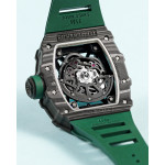 RM035-02 Rafael Nadal NTPT Carbon Skeleton Dial Green Rubber Strap KUF NH06