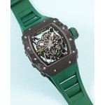 RM035-02 Rafael Nadal NTPT Carbon Skeleton Dial Green Rubber Strap KUF NH06