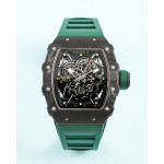 RM035-02 Rafael Nadal NTPT Carbon Skeleton Dial Green Rubber Strap KUF NH06