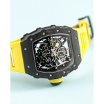 RM035-02 Rafael Nadal NTPT Carbon Skeleton Dial Yellow Rubber Strap KUF NH06