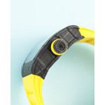 RM035-02 Rafael Nadal NTPT Carbon Skeleton Dial Yellow Rubber Strap KUF NH06