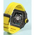 RM035-02 Rafael Nadal NTPT Carbon Skeleton Dial Yellow Rubber Strap KUF NH06