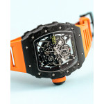 RM035-02 Rafael Nadal NTPT Carbon Skeleton Dial Orange Rubber Strap KUF NH06