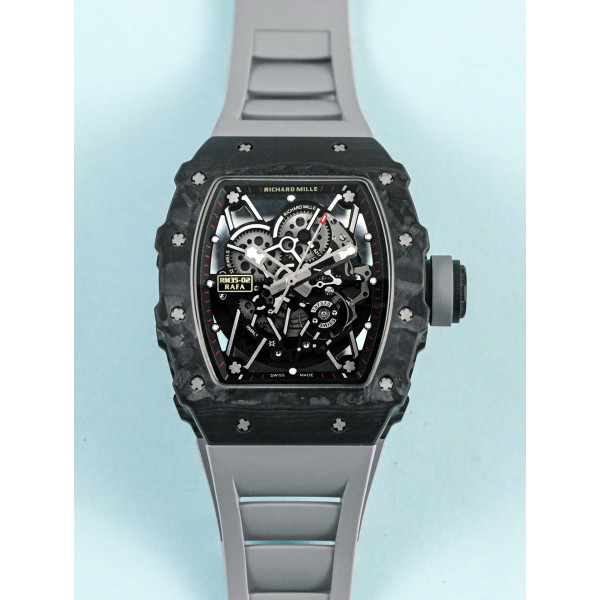 RM035-02 Rafael Nadal NTPT Carbon Skeleton Dial Grey Rubber Strap KUF NH06