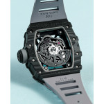 RM035-02 Rafael Nadal NTPT Carbon Skeleton Dial Grey Rubber Strap KUF NH06