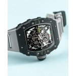 RM035-02 Rafael Nadal NTPT Carbon Skeleton Dial Grey Rubber Strap KUF NH06