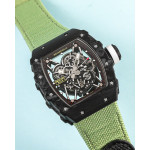 RM035-02 Rafael Nadal NTPT Carbon Skeleton Dial Green Nylon Strap KUF NH06