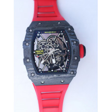 RM035-02 Real NTPT ZF 1:1 Best Edition Skeleton Dial Red&White&Black Rubber Strap NH05A V4