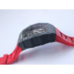 RM035-02 Real NTPT ZF 1:1 Best Edition Skeleton Dial Red&White&Black Rubber Strap NH05A V4