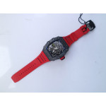 RM035-02 Real NTPT ZF 1:1 Best Edition Skeleton Dial Red&White&Black Rubber Strap NH05A V4