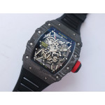 RM035-02 Real NTPT ZF 1:1 Best Edition Skeleton Dial Red&White&Black Rubber Strap NH05A V4