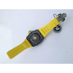 RM035-02 Real NTPT ZF 1:1 Best Edition Skeleton Dial Yellow Rubber Strap NH05A V4