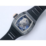 RM052 Skull Black Ceramic 1:1 Best Edition PVD Skeleton Dial  Black Rubber Strap NH05A ZF