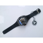 RM052 Skull Black Ceramic 1:1 Best Edition PVD Skeleton Dial  Black Rubber Strap NH05A ZF