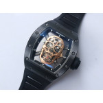 RM052 Skull Black Ceramic 1:1 Best Edition RG Skeleton Dial Black Rubber Strap NH05A ZF