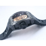 RM052 Skull Black Ceramic 1:1 Best Edition RG Skeleton Dial Black Rubber Strap NH05A ZF