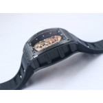 RM052 Skull Black Ceramic 1:1 Best Edition RG Skeleton Dial Black Rubber Strap NH05A ZF