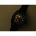 RM052 Skull Black Ceramic 1:1 Best Edition RG Skeleton Dial Black Rubber Strap NH05A ZF