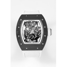 RM055 NTPT Carbon Best Edition Skeleton Dial White Inner Bezel Nylon Strap KUF NH05