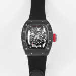 RM055 NTPT Carbon Best Edition Skeleton Dial Red Inner Bezel Nylon Strap KUF NH05