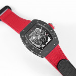 RM055 NTPT Carbon Best Edition Skeleton Dial Red Inner Bezel Nylon Strap KUF NH05