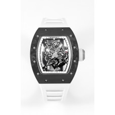 RM055 NTPT Carbon Best Edition Skeleton Dial White Inner Bezel Rubber Strap KUF NH05