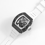 RM055 NTPT Carbon Best Edition Skeleton Dial White Inner Bezel Rubber Strap KUF NH05