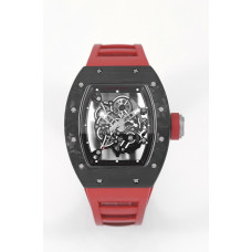 RM055 NTPT Carbon Best Edition Skeleton Dial Red Inner Bezel Rubber Strap KUF NH05