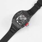 RM055 NTPT Carbon Best Edition Skeleton Dial Red Inner Bezel Rubber Strap KUF NH05