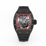 RM055 Black Ceramic Best Edition Skeleton Dial Red Inner Bezel Rubber Strap KUF NH05