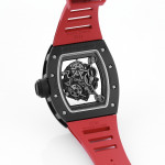 RM055 Black Ceramic Best Edition Skeleton Dial Red Inner Bezel Rubber Strap KUF NH05