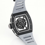 RM055 Black Ceramic Best Edition Skeleton Dial Black Inner Bezel Rubber Strap KUF NH05