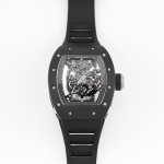 RM055 Black Ceramic Best Edition Skeleton Dial Black Inner Bezel Rubber Strap KUF NH05