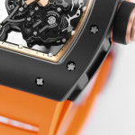 RM055 Black Ceramic Best Edition Skeleton Dial Orange Rubber Strap KUF NH05