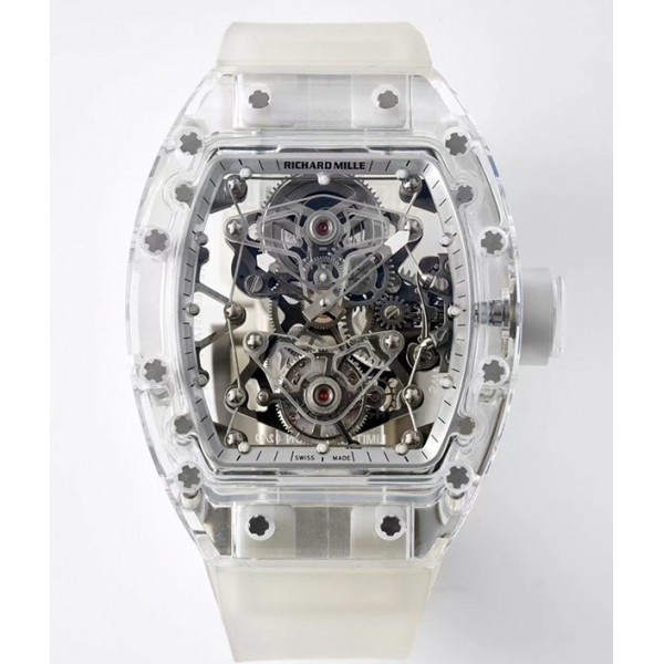 RM056-02 Transparent Tourbillon Best Edition Skeleton Dial Rubber Strap V2 EURF 