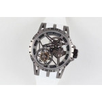 Excalibur Spider Titanium Skeleton Dial White Rubber Strap A2136 Tourbillon BBR