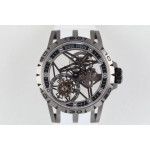 Excalibur Spider Titanium Skeleton Dial White Rubber Strap A2136 Tourbillon BBR