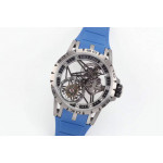 Excalibur Spider Titanium Skeleton Dial Blue Rubber Strap A2136 Tourbillon BBR