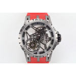 Excalibur Spider Titanium Skeleton Dial Red Rubber Strap A2136 Tourbillon BBR