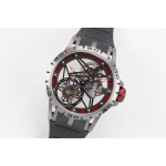 Excalibur Spider Titanium Skeleton Dial Red Rubber Strap A2136 Tourbillon BBR