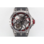 Excalibur Spider Titanium Skeleton Dial Red Rubber Strap A2136 Tourbillon BBR