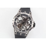 Excalibur Spider Titanium Skeleton Dial Black Rubber Strap A2136 Tourbillon BBR