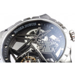 Excalibur SS Best Edition Skeleton Dial Black Rubber Strap A2136 Tourbillon BBR